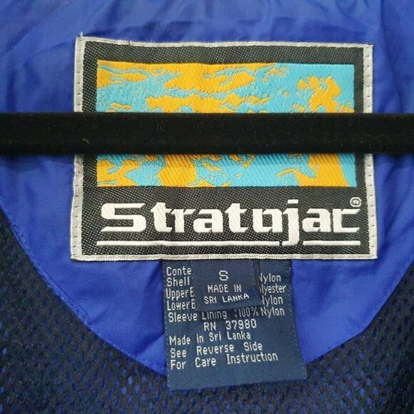 VTG 80s Stratojac Mens Nylon Jacket Small Full Zip - Picture 6 of 10